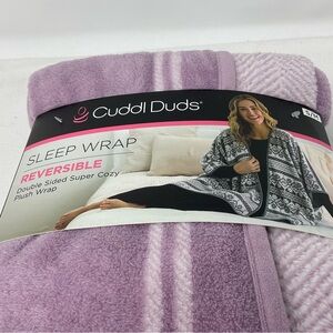 NWT Cuddl Duds Size S/M Sleep Wrap Reversible Double Sided Cozy Plush